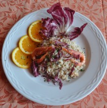 Risotto Mediterraneo al Radicchio e Gamberetti